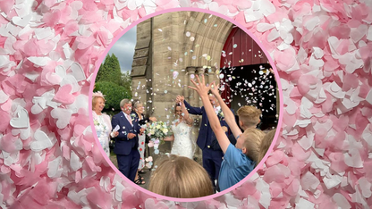 Biodegradable Wedding Confetti - Lilac and Black