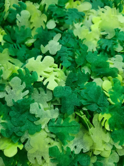 Eco Biodegradable Palm Leaf confetti - Lime Green and Dark Green