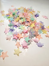 Load image into Gallery viewer, Eco Biodegradable  Wedding Star Confetti - Rainbow Pastel mix