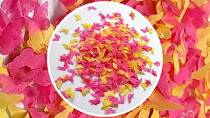 Eco Biodegradable  Butterfly Confetti - Fuchsia Pink and Yellow