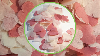 Biodegradable Wedding Confetti -  Rosepink and Cream