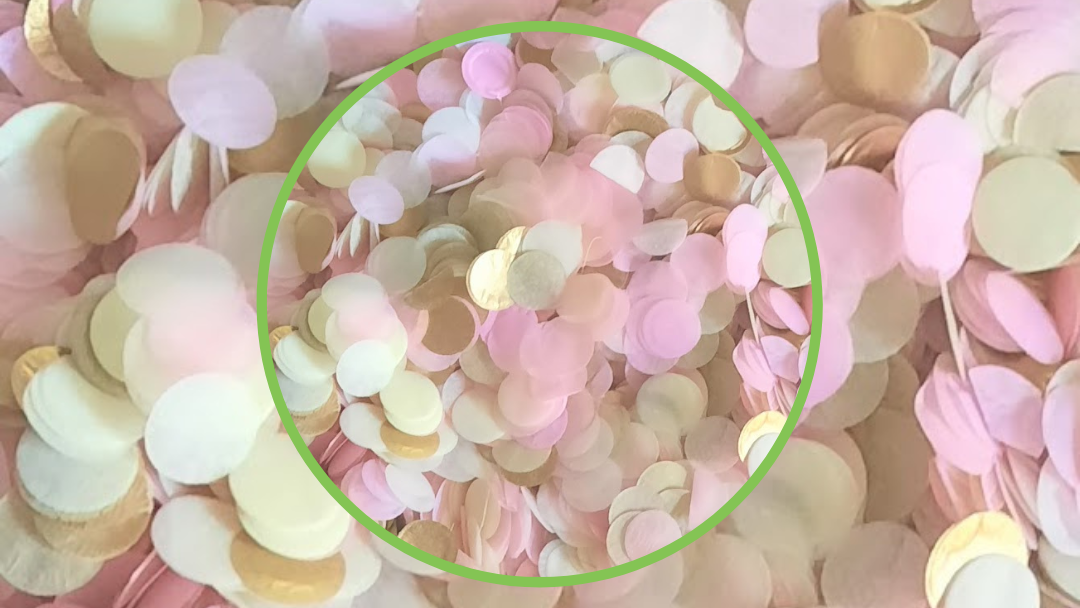 Eco Biodegradable Football Confetti - Cream, Pale Pink and Gold