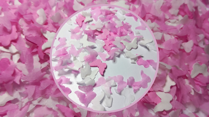 Eco Biodegradable Baby Shower Baby Feet Confetti - Pale Pink & White