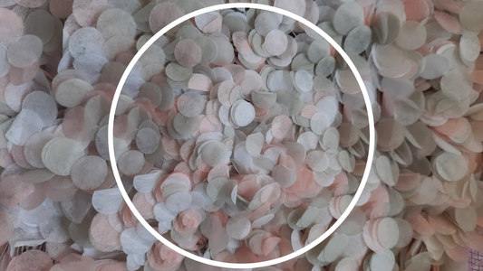 Biodegradable Wedding Confetti - Blush, White and Grey