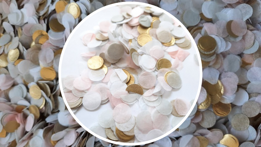 Biodegradable Wedding Confetti - Blush, White, Grey and Gold