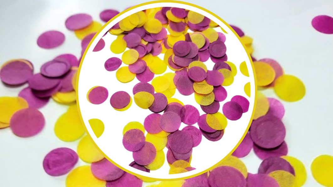 Biodegradable Wedding Confetti - Claret and Sunshine Yellow