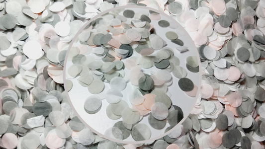 Biodegradable Wedding Confetti -  Blush, Dark Grey, Light Grey and White