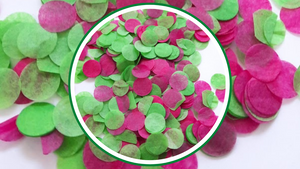 Biodegradable Wedding Confetti - Fuchsia Pink and Apple Green