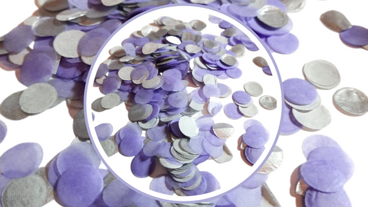 Biodegradable Wedding Confetti -  Lavender and Silver