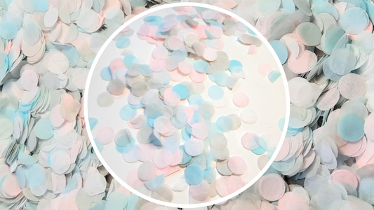 Biodegradable Wedding Confetti - Light Grey, Baby Blue and Baby Pink