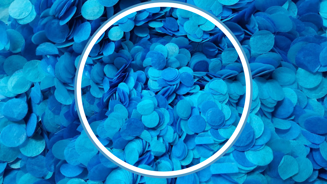 Biodegradable Wedding Confetti -  Mid Blue and Turquoise Blue