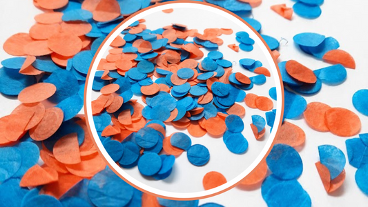 Biodegradable Wedding Confetti - Orange and Turquoise Blue