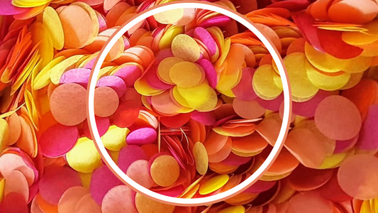 Biodegradable Wedding Confetti - Orange, Yellow, Coral and Fuchsia Pink