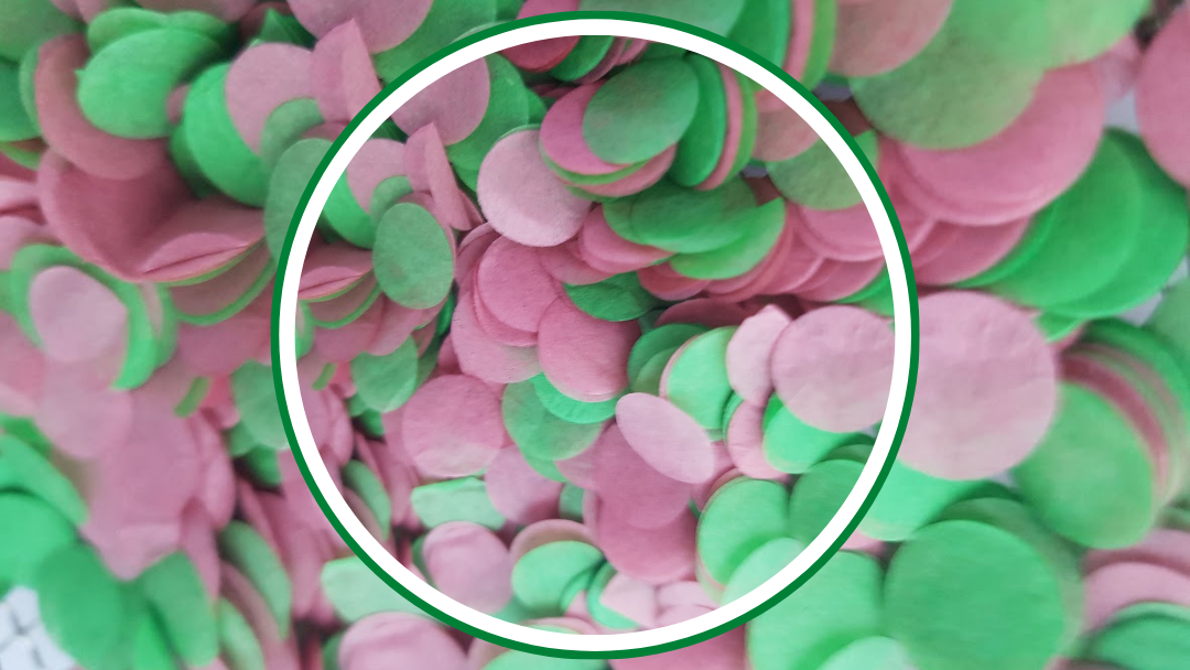 Biodegradable Wedding Confetti - Pale Pink and Apple Green