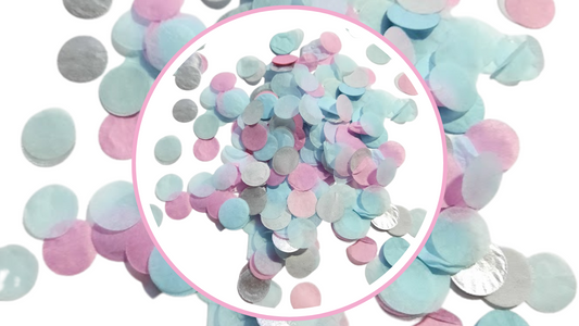 Biodegradable Wedding Confetti - Silver, Pale Pink and Baby Blue