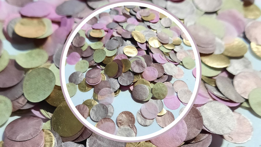 Biodegradable Wedding Confetti - Pale Pink, Gold and Rosegold