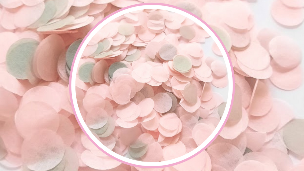 Biodegradable Wedding Confetti - Pale Pink and Light Grey