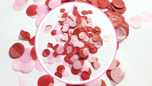 Biodegradable Wedding Confetti -  Red and Baby Pink
