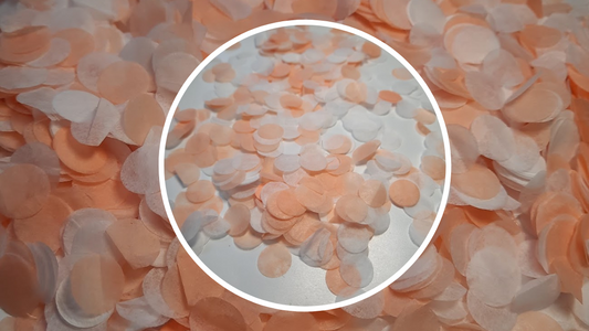 Biodegradable Wedding Confetti - Peach and White