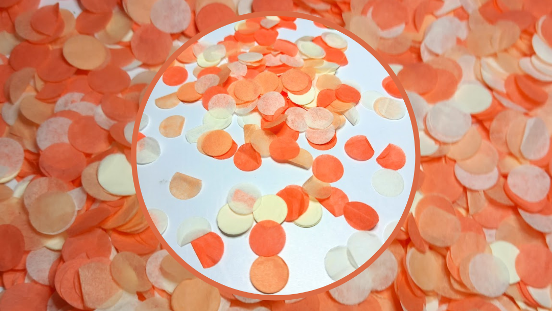 Biodegradable Wedding Confetti -  Peach, Coral and Ivory