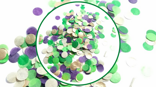 Biodegradable Wedding Confetti -  Purple, Gold and Apple Green