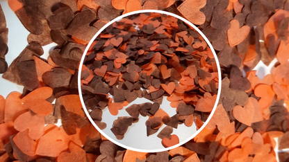 Biodegradable Wedding Confetti - Brown and Orange