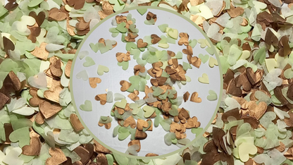 Biodegradable Wedding Confetti - Copper and Willow Green