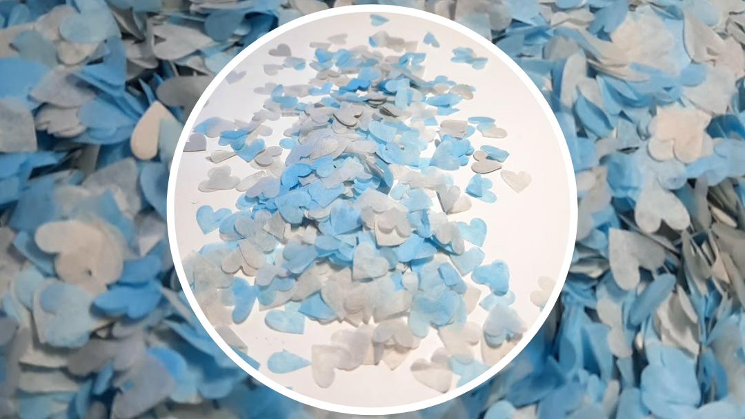 Biodegradable Wedding Confetti -  Light Grey and Pale Blue