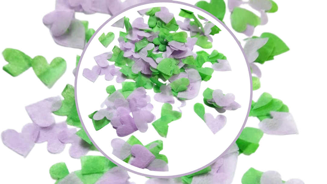 Biodegradable Wedding Confetti - Lilac and Apple Green