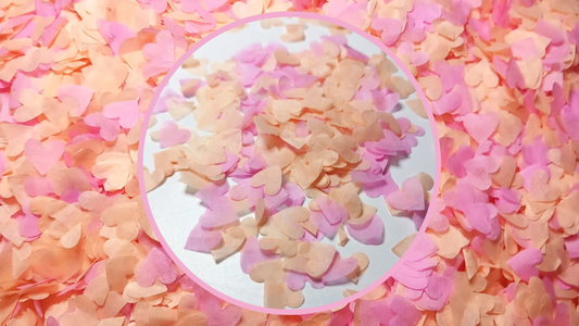 Biodegradable Wedding Confetti -  Peach and Pale Pink