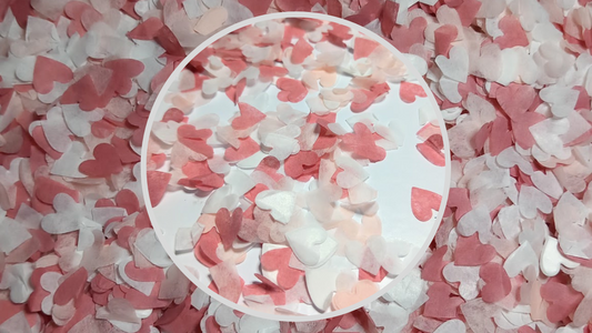 Biodegradable Wedding Confetti -  Rosepink, White  and Blush