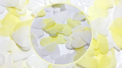 Biodegradable Wedding Confetti -  Pastel Yellow and White