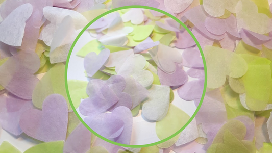 Biodegradable Wedding Confetti -  Lime Green, White and Lilac