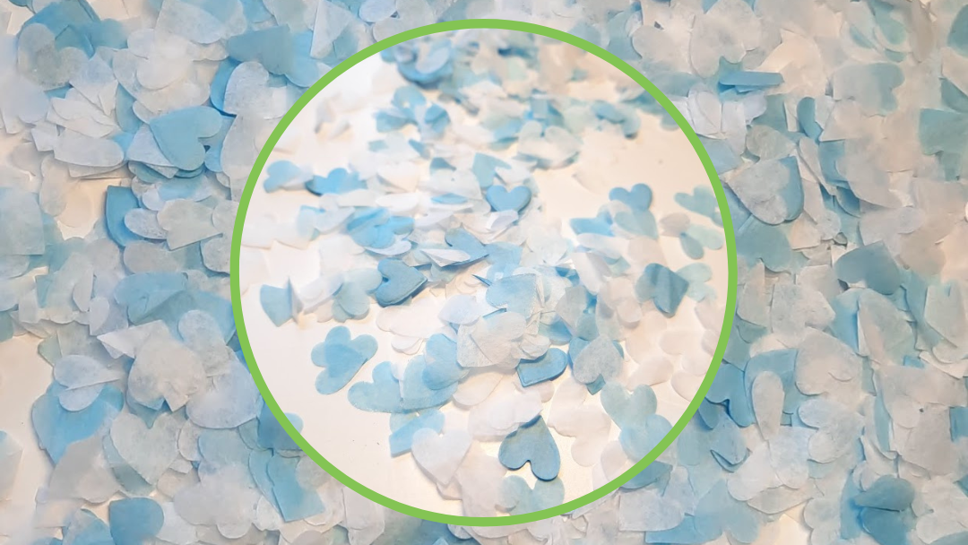 Eco Biodegradable Baby Shower Baby Feet Confetti - Pale Blue & White