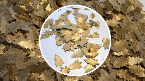 Eco friendly Biodegradable Xmas Tree Confetti - Gold