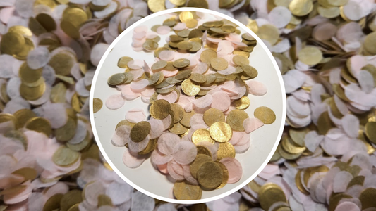 Eco Biodegradable Wedding Confetti - Blush  and Gold