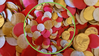 Biodegradable Wedding Confetti -  Gold and Red