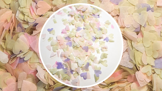 Biodegradable Wedding Confetti -  Willow Sage Green, Lavender, Blush, Pale pink