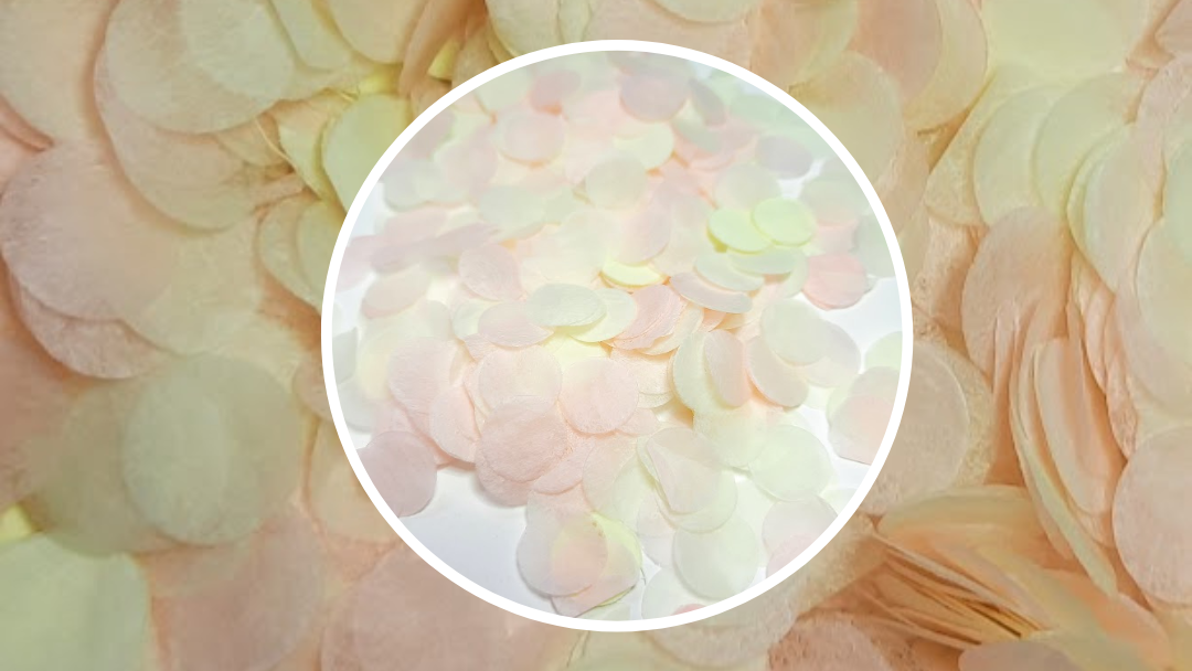 Biodegradable Wedding Confetti -  Cream and Blush