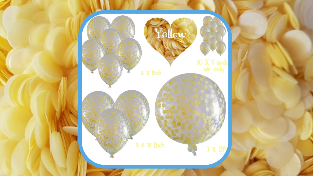 Biodegradable Confetti Filled Balloons - Pastel Pale Yellow