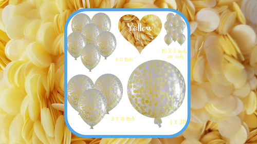 Biodegradable Confetti Filled Balloons - Pastel Pale Yellow