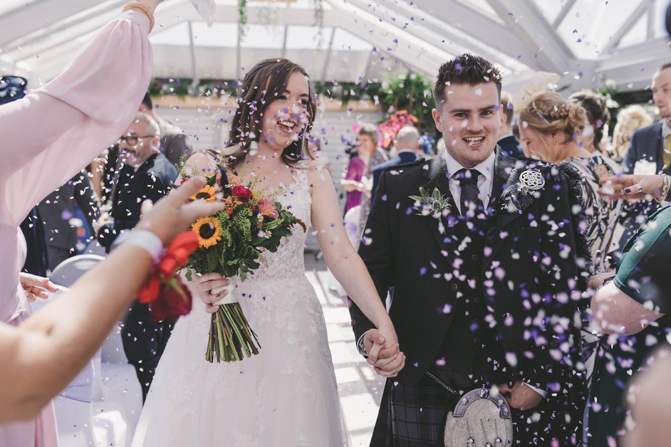 Eco Biodegradable Wedding Confetti - Cream, Pale Pink and Gold